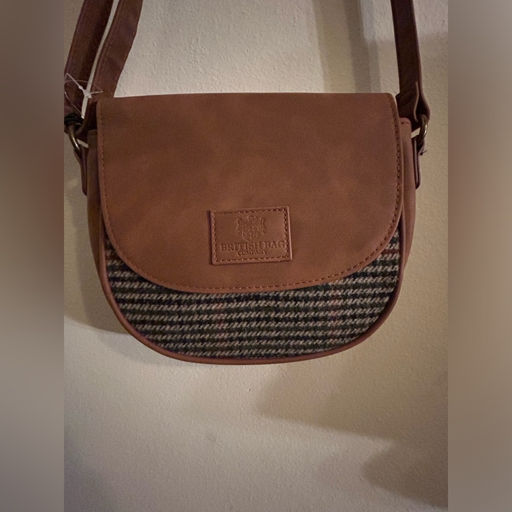 NEW British bag purse wool mix